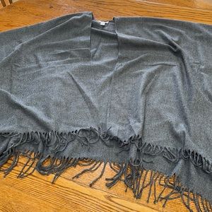 Charter Club gray acrylic poncho cardigan, One Size